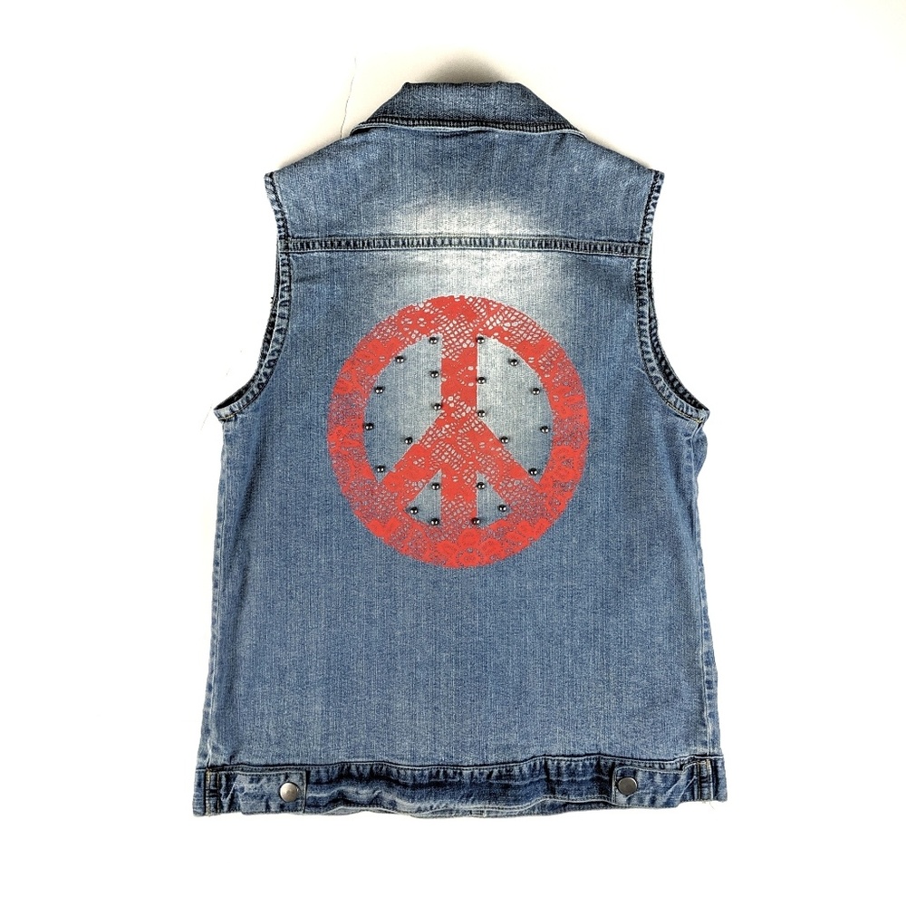 D-Signed by Disney Peace Studded Denim Jacket XL